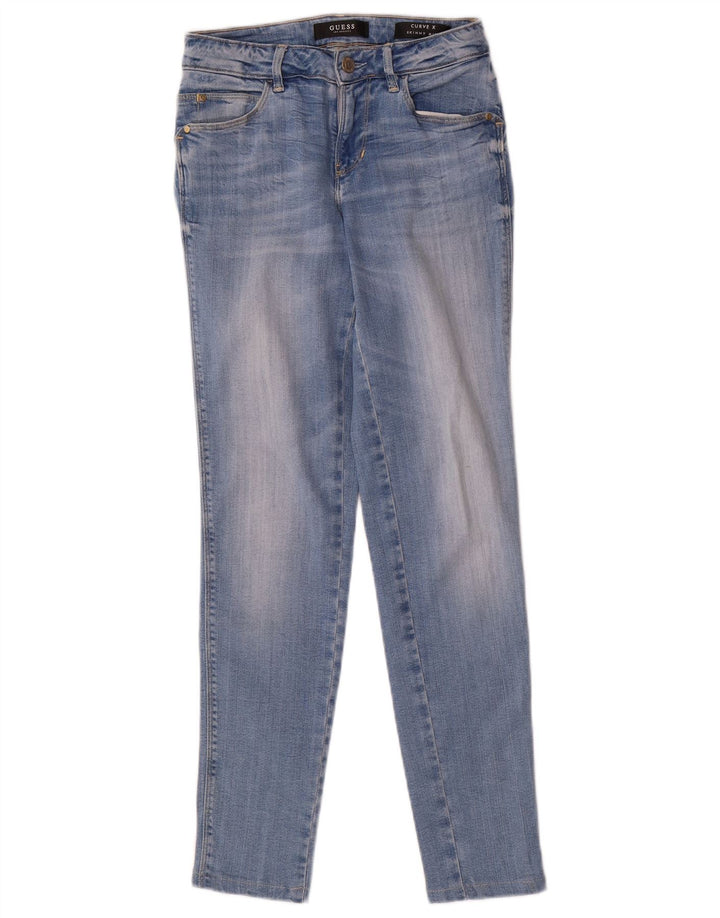 Guess Womens Curvy X Mid Rise Skinny Jeans W26 L28 Blue