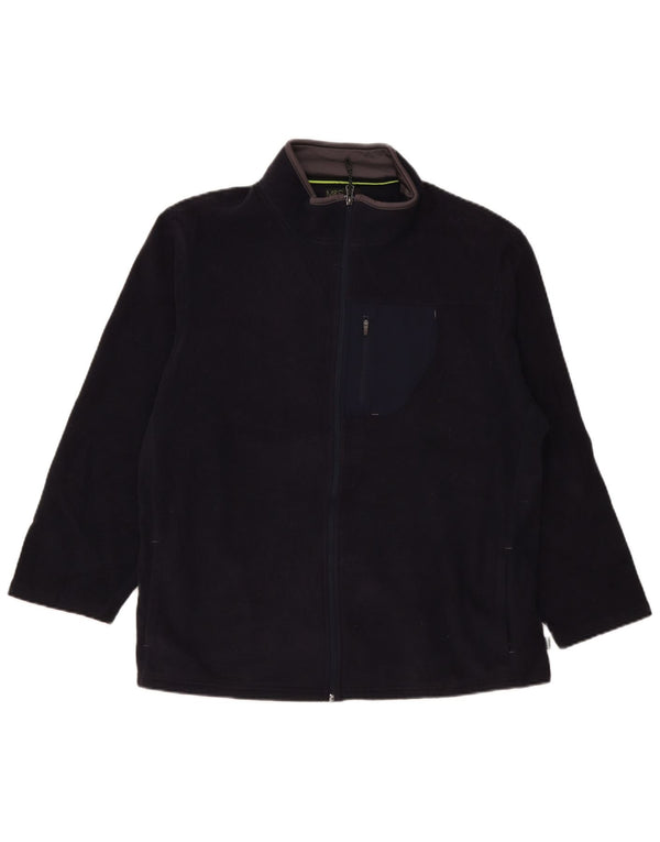 Marks & Spencer Mens Regular Fit Fleece Jacket UK 40 Large Navy Blue