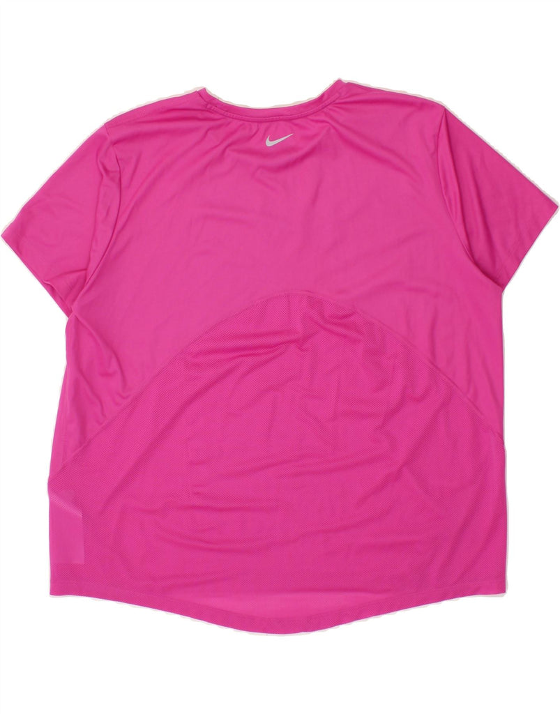 NIKE Womens Dri Fit Graphic T-Shirt Top UK 18 XL Pink Polyester Vintage Nike and Second-Hand Nike from Messina Hembry 