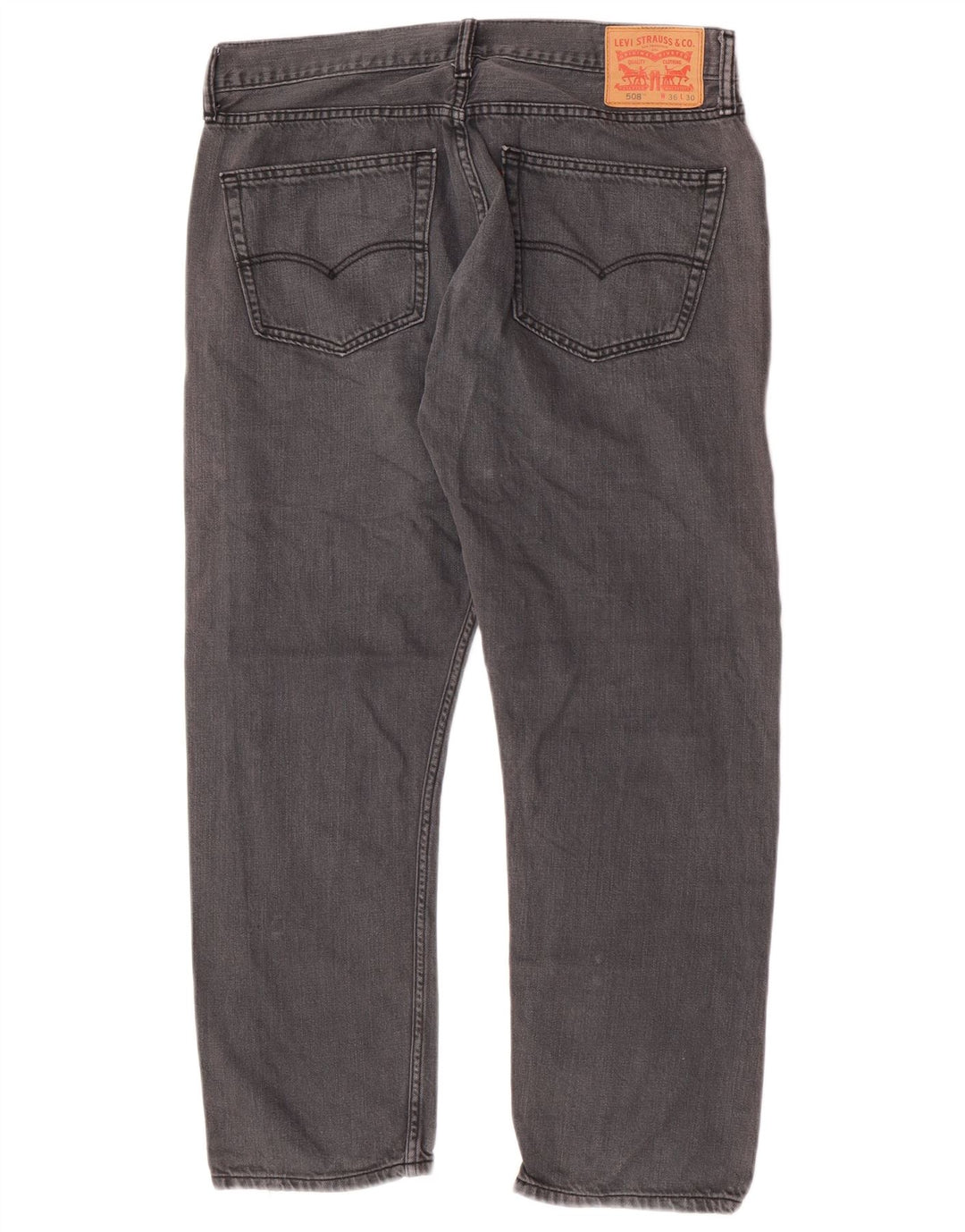 Levi's Mens 508 Straight Jeans W36 L27 Grey Cotton
