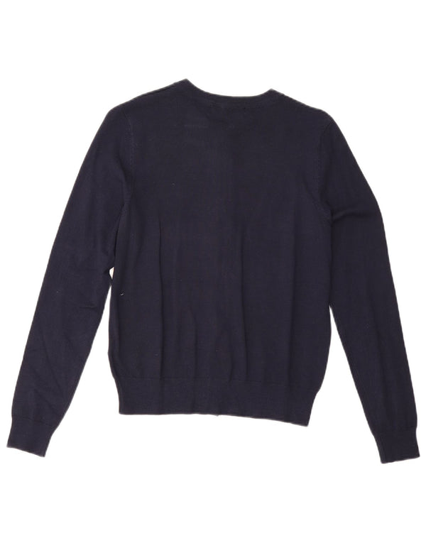 Marks & Spencer Womens Cardigan Sweater UK 12 Medium Navy Blue Viscose