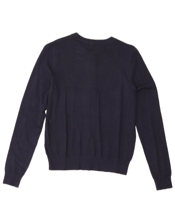 Marks & Spencer Womens Cardigan Sweater UK 12 Medium Navy Blue Viscose
