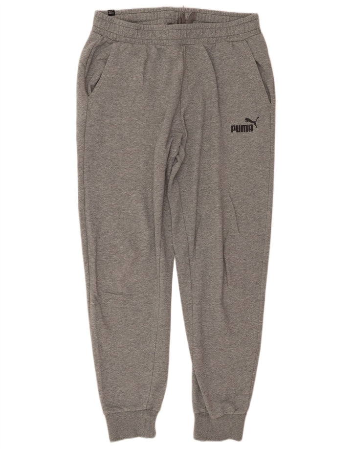 PUMA Mens Tracksuit Trousers Joggers Large Grey Cotton