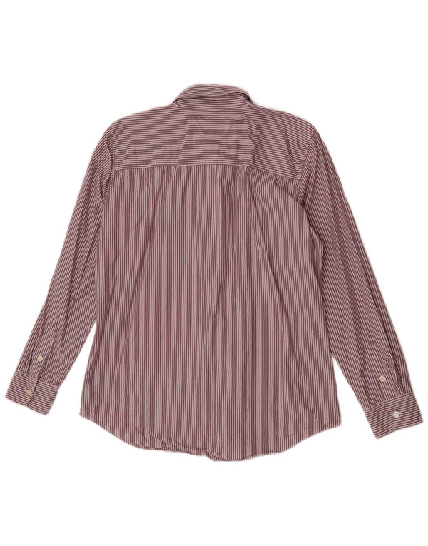 Tommy Hilfiger Womens Shirt UK 14 Large Red Striped Cotton