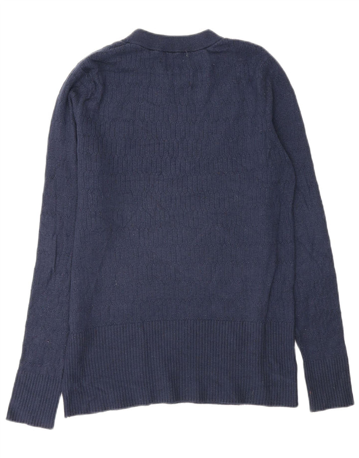 Marks & Spencer Womens Crew Neck Jumper Sweater UK 14 Large Navy Blue