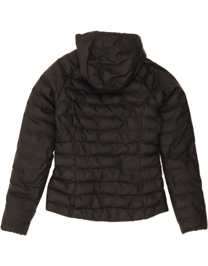ADIDAS Womens Hooded Padded Jacket UK 8 Small  Black Polyester Vintage Adidas and Second-Hand Adidas from Messina Hembry 