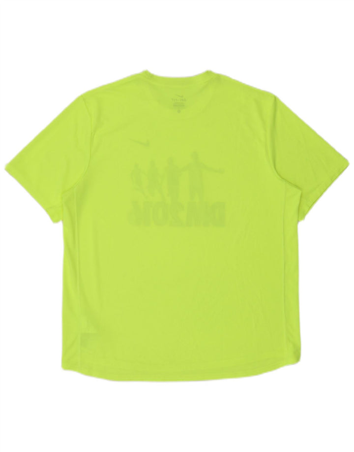 Nike Mens Dri Fit Graphic T-Shirt Top Large Green Polyester