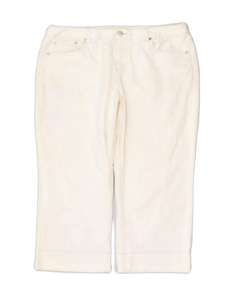 TOMMY HILFIGER Womens Casual Trousers US 16 2XL W36 L25 White Classic | Vintage | Thrift | Second-Hand | Used Clothing | Messina Hembry 