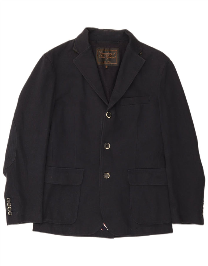 Canterbury Mens 3 Button Blazer Jacket IT 50 Large Navy Blue
