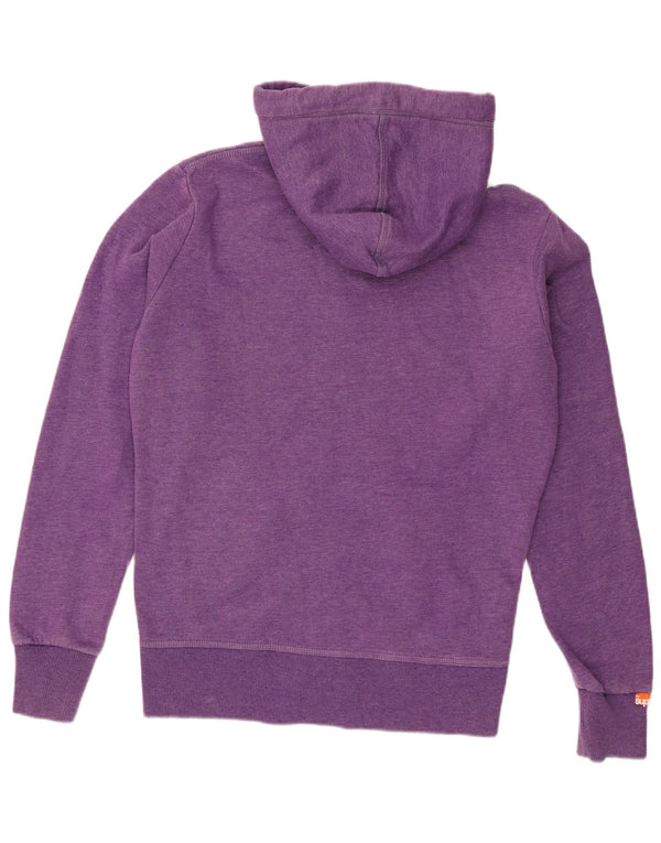 Superdry Mens Zip Hoodie Sweater Medium Purple Cotton