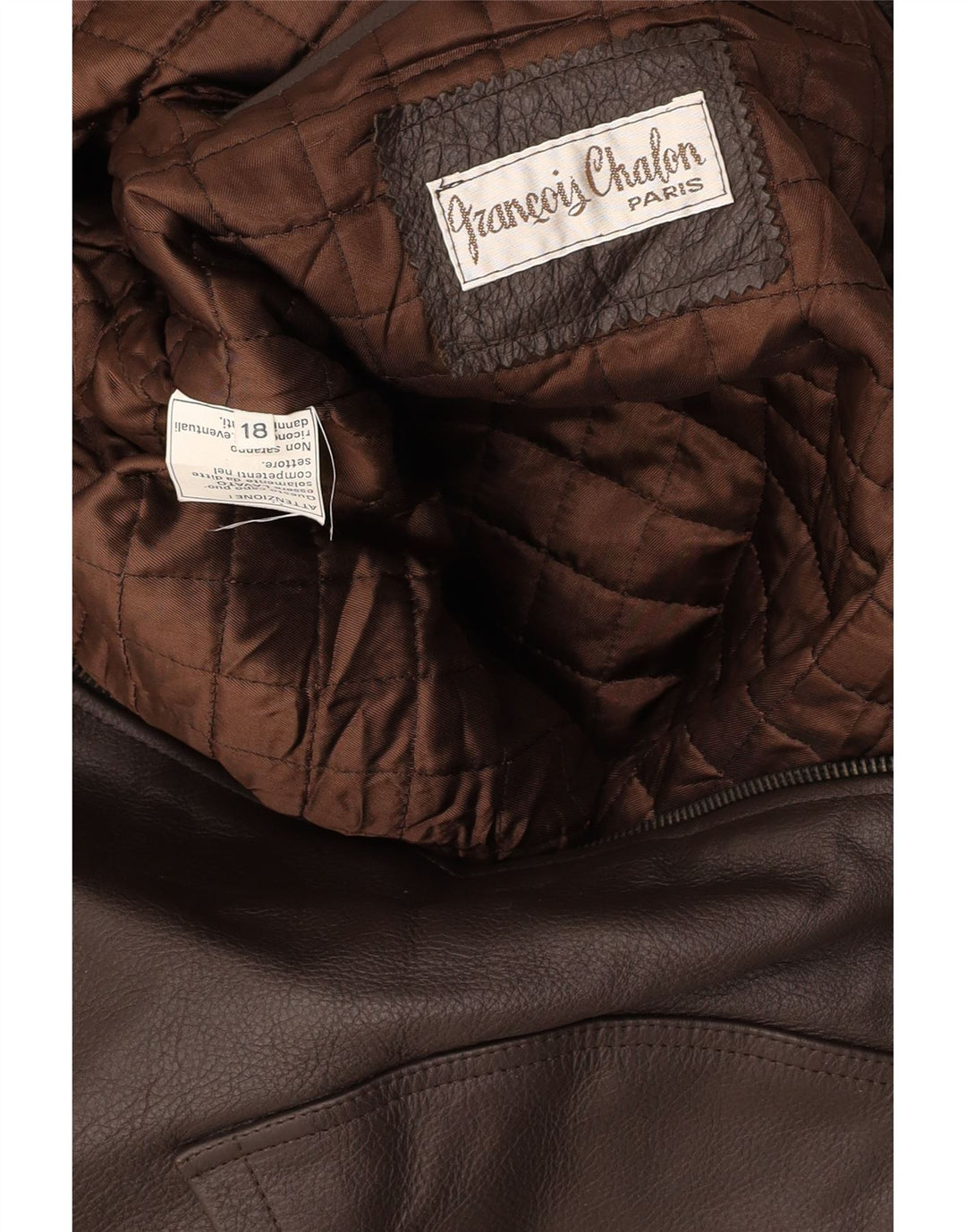 VINTAGE Boys Leather Coat 15-16 Years XL Brown Leather