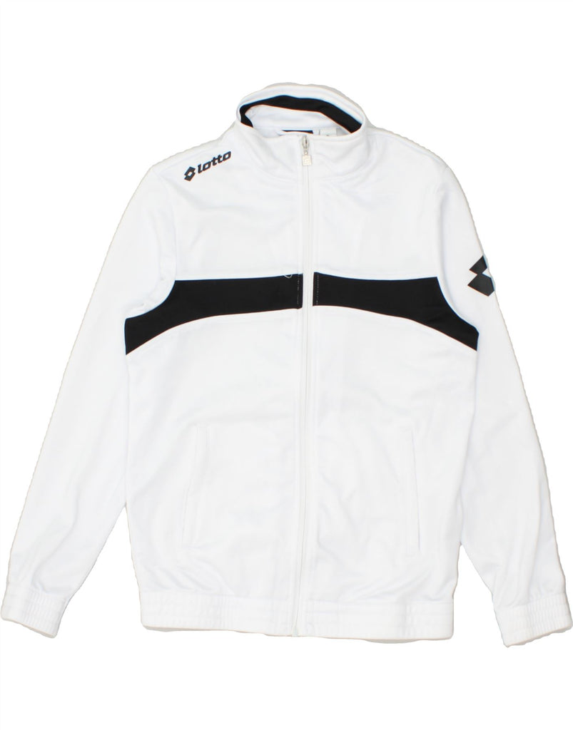 LOTTO Boys Tracksuit Top Jacket 11-12 Years Medium White Colourblock | Vintage Lotto | Thrift | Second-Hand Lotto | Used Clothing | Messina Hembry 