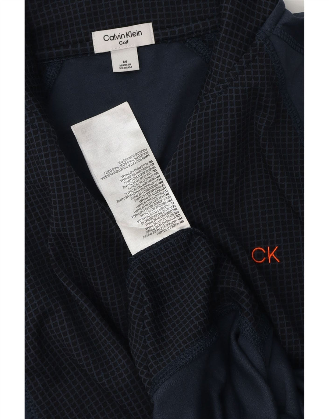 Calvin Klein Mens Pullover Tracksuit Top Medium Navy Blue Colourblock