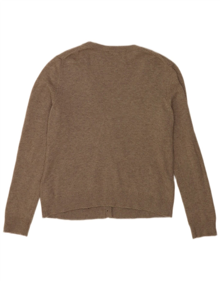 Gap Womens Cardigan Sweater UK 16 Large Brown Nylon