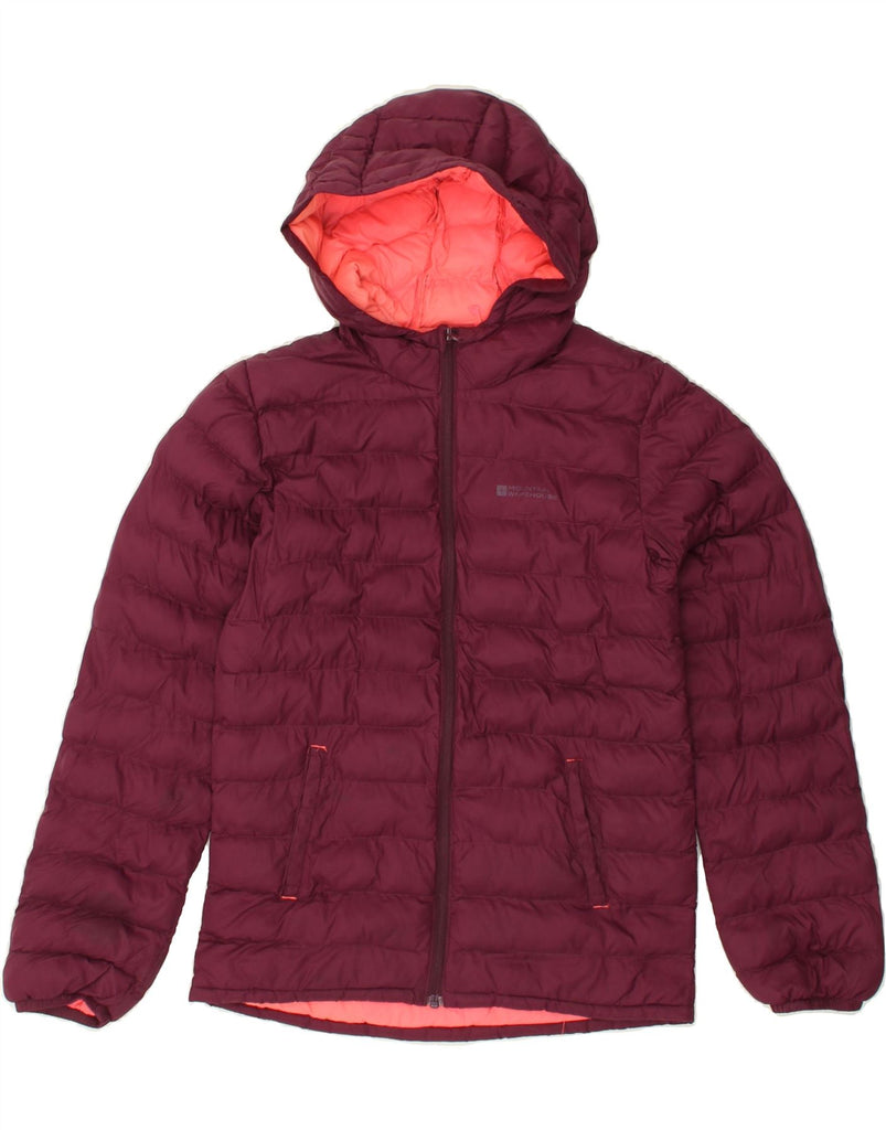 MOUNTAIN WAREHOUSE Girls Hooded Padded Jacket 11-12 Years Maroon Nylon | Vintage Mountain Warehouse | Thrift | Second-Hand Mountain Warehouse | Used Clothing | Messina Hembry 