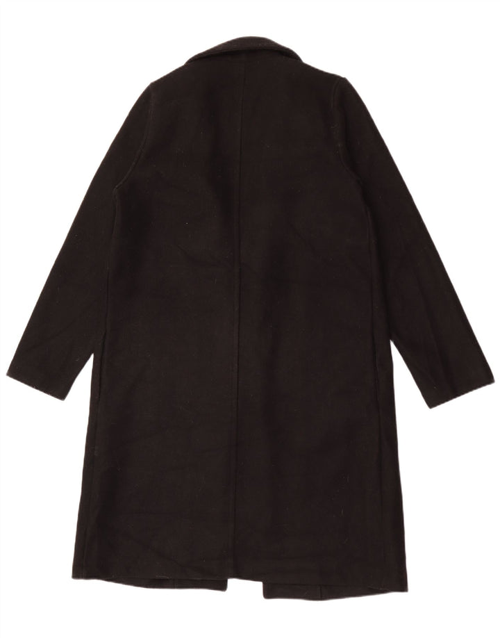 Zara Womens Open Overcoat UK 14 Medium Black Polyester