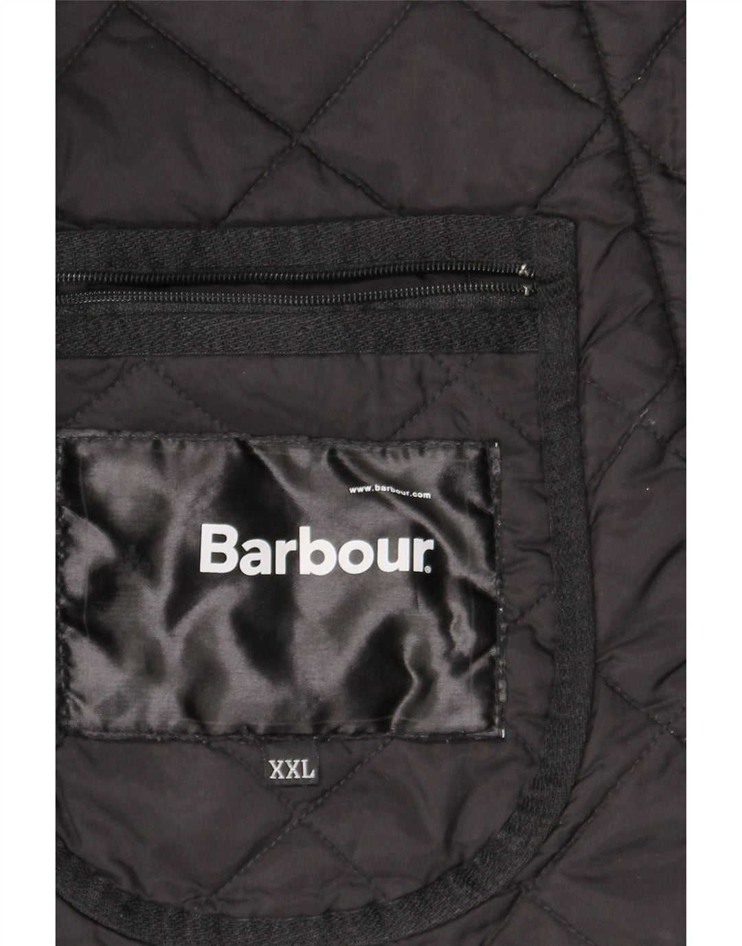 Barbour Mens Quilted Jacket UK 44 2XL Black Polyamide