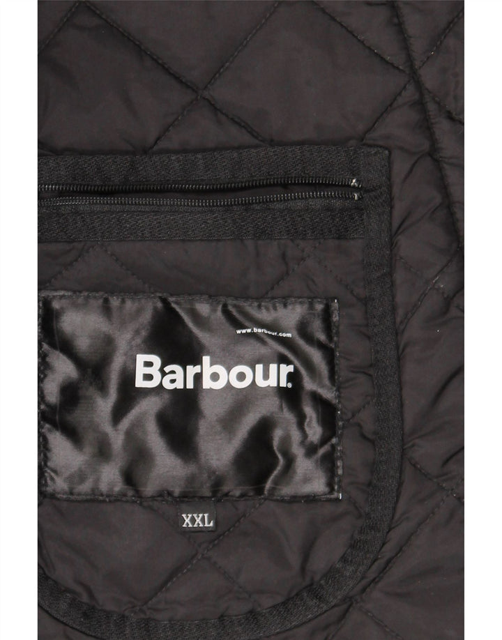 Barbour Mens Quilted Jacket UK 44 2XL Black Polyamide