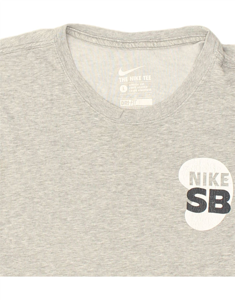 NIKE Mens Graphic T-Shirt Top Large Grey Cotton | Vintage Nike | Thrift | Second-Hand Nike | Used Clothing | Messina Hembry 