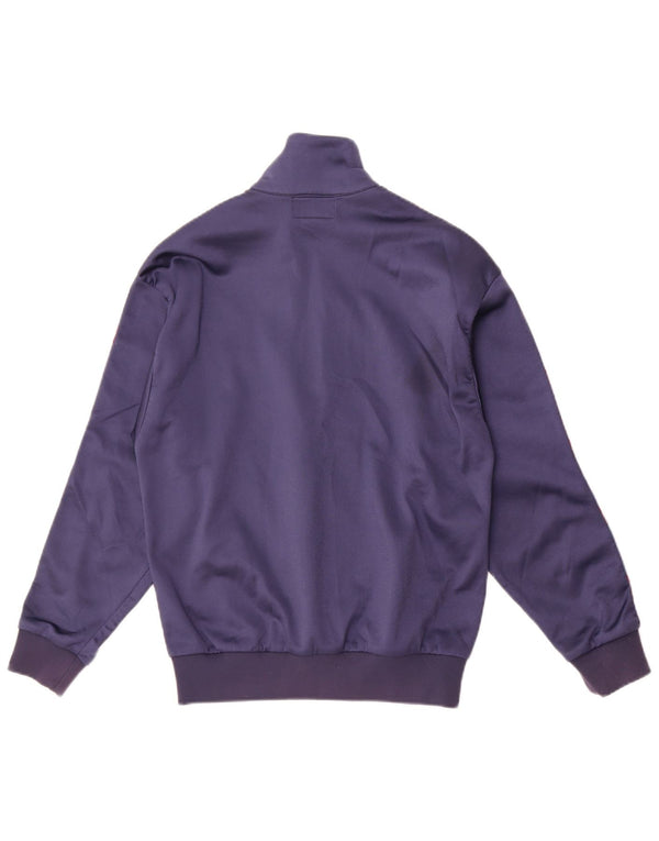 Asics Womens Graphic Tracksuit Top Jacket IT 44 Medium Navy Blue Polyamide