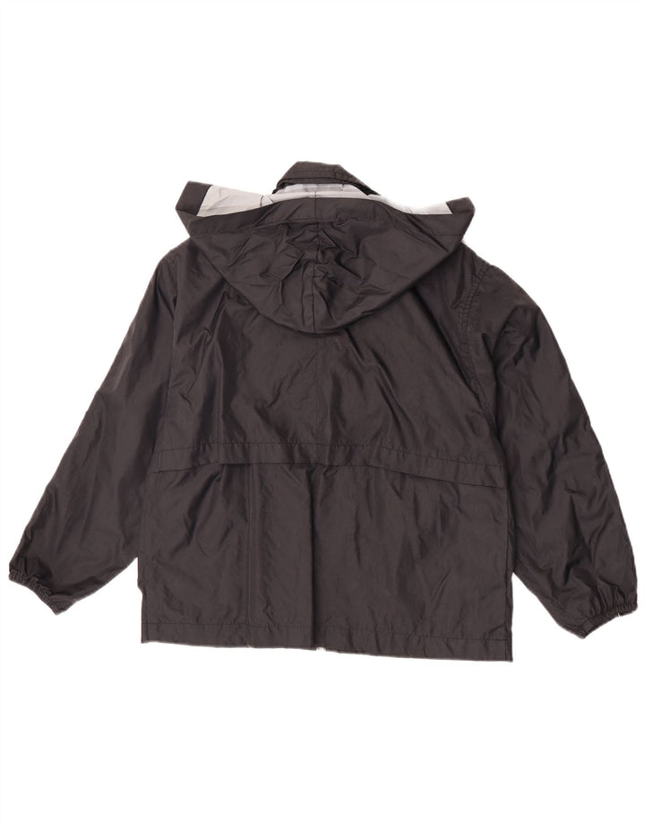 Invicta Boys Graphic Hooded Rain Jacket 7-8 Years Black Polyamide
