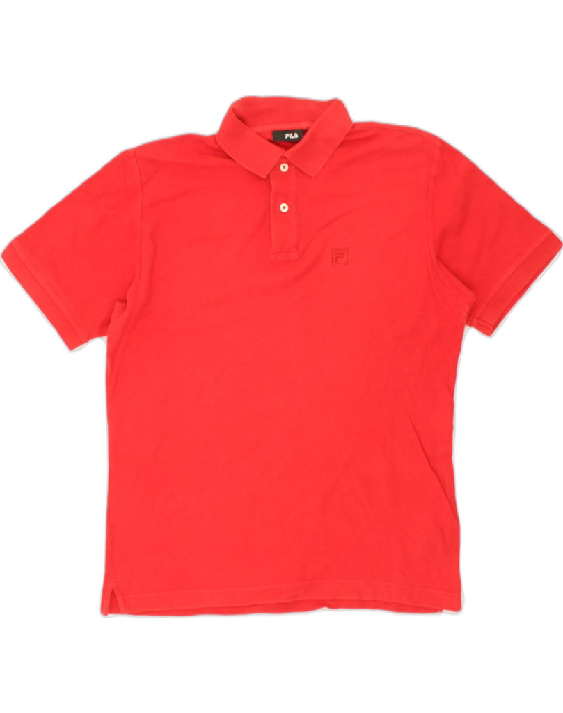 FILA Mens Polo Shirt Medium Red Cotton | Vintage Fila | Thrift | Second-Hand Fila | Used Clothing | Messina Hembry 