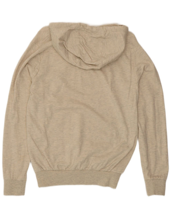 Ben Sherman Mens Graphic Hoodie Jumper Small Beige Cotton