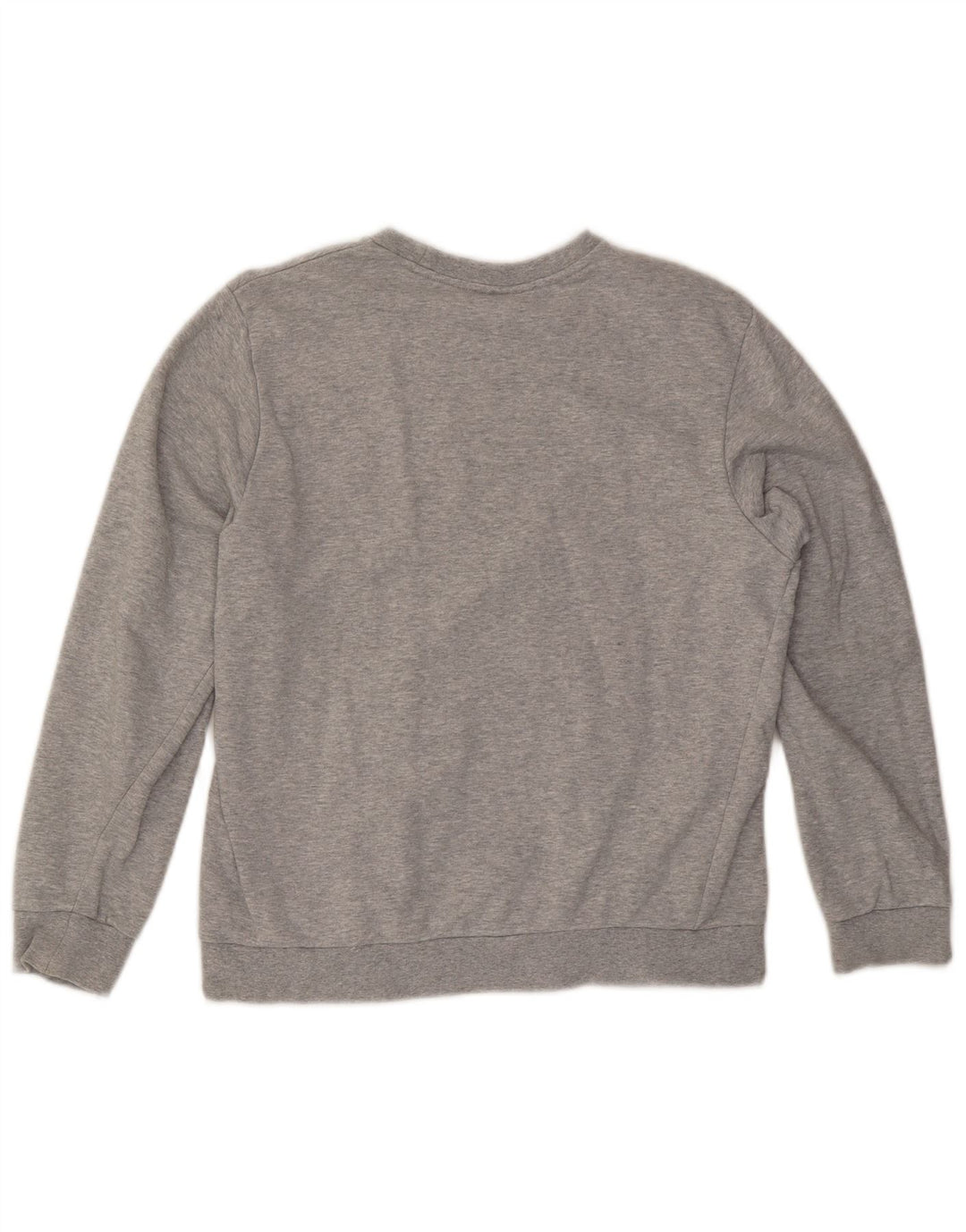 Lotto Womens Graphic Sweatshirt Jumper UK 14 Medium Grey Flecked Cotton