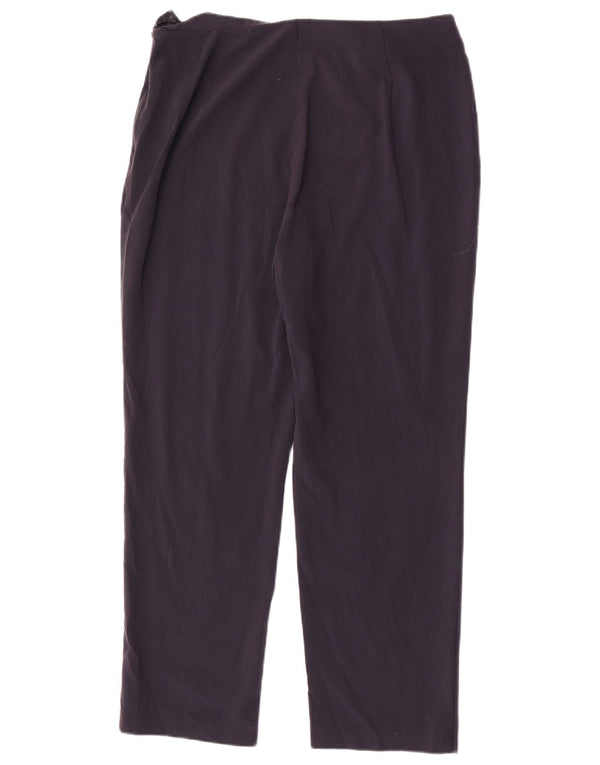 Marks & Spencer Womens Casual Trousers UK 16 Large W32 L29 Navy Blue