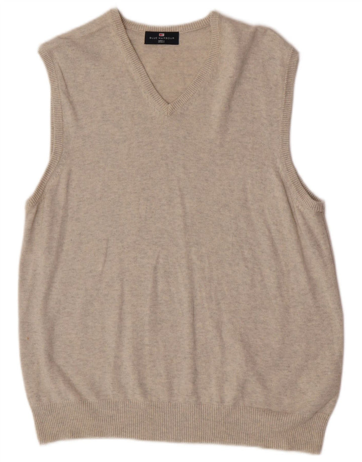Marks & Spencer Mens Blue Harbour Vest Tank Top UK 41/43 Large Beige