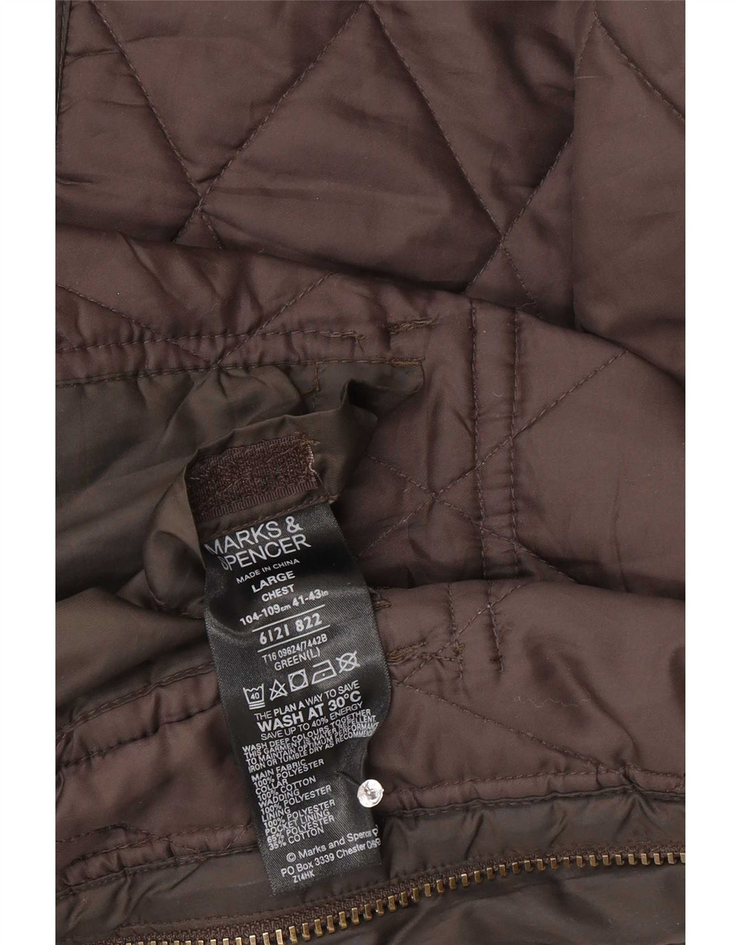 Marks & Spencer Mens Blue Harbour Quilted Jacket UK 40 Large Green