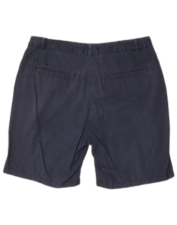 Marks & Spencer Womens Chino Shorts UK 12 Medium W30 Navy Blue Cotton
