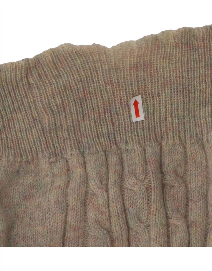 TRUSSARDI Womens Crew Neck Jumper Sweater UK 16 Large Beige Vintage Trussardi and Second-Hand Trussardi from Messina Hembry 