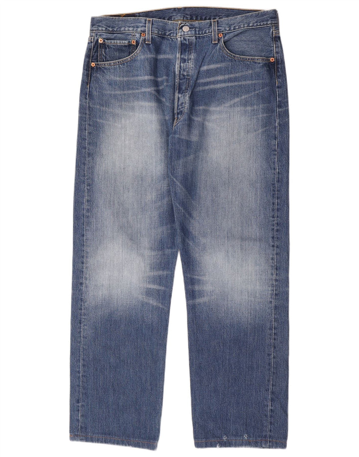 Levi's Mens 501 Straight Jeans W38 L30 Blue Cotton