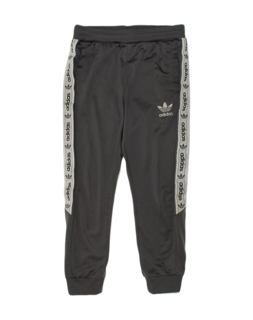 ADIDAS Boys Tracksuit Trousers Joggers 7-8 Years Grey Polyester | Vintage Adidas | Thrift | Second-Hand Adidas | Used Clothing | Messina Hembry 