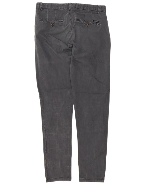 Scotch & Soda Mens Stuart Slim Chino Trousers W31 L32 Grey Cotton
