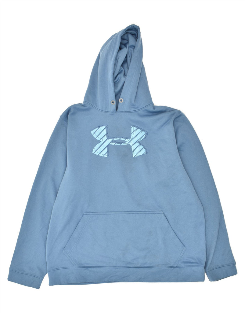 UNDER ARMOUR Mens Graphic Hoodie Jumper XL Blue | Vintage Under Armour | Thrift | Second-Hand Under Armour | Used Clothing | Messina Hembry 