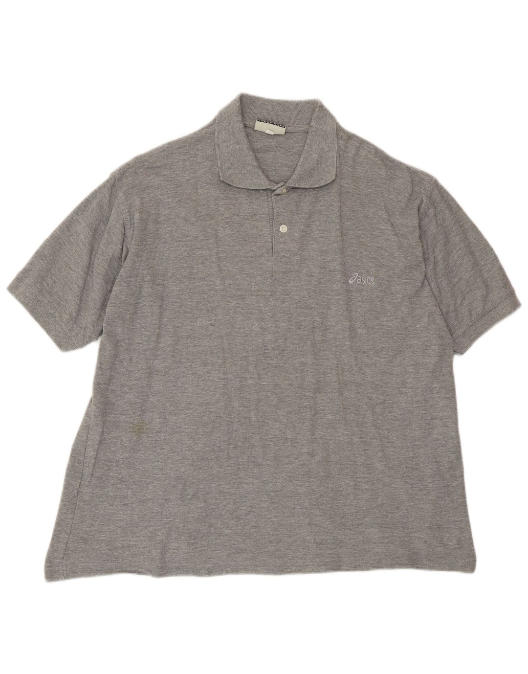 ASICS Mens Polo Shirt Large Grey Flecked Cotton