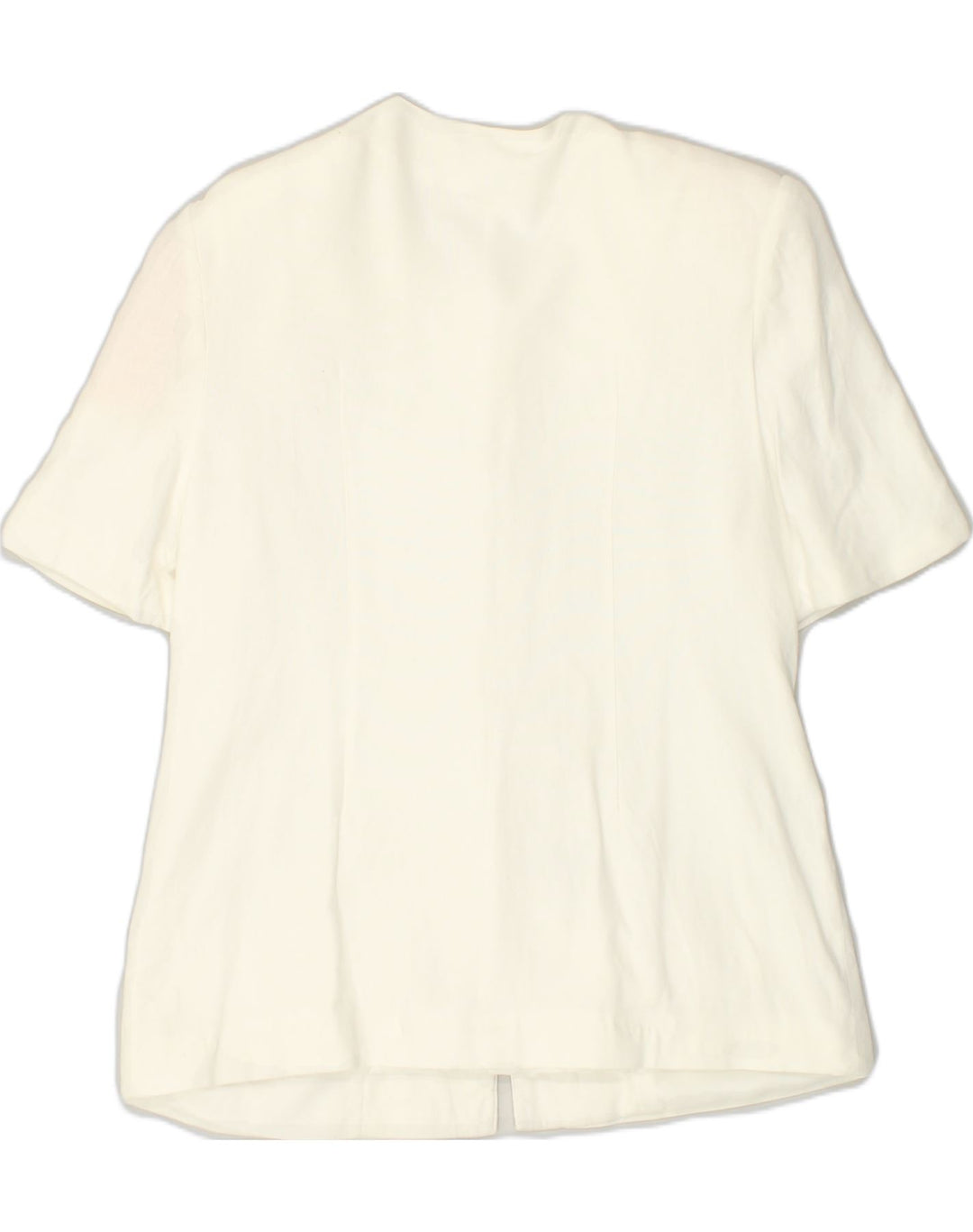 VINTAGE Womens Short Sleeve 5 Button Blazer Jacket UK 14 Medium White | Vintage Vintage | Thrift | Second-Hand Vintage | Used Clothing | Messina Hembry 