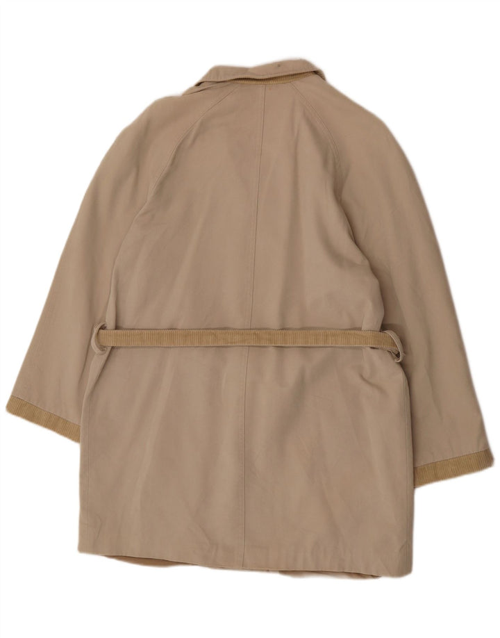 Vintage Womens Double Breasted Coat UK 14 Large Beige