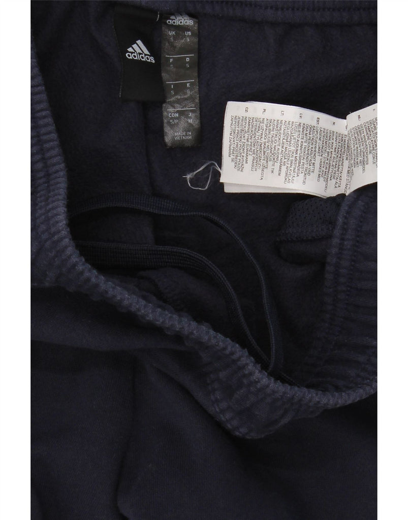 ADIDAS Mens Tracksuit Trousers Joggers Small Navy Blue Colourblock Cotton Vintage Adidas and Second-Hand Adidas from Messina Hembry 