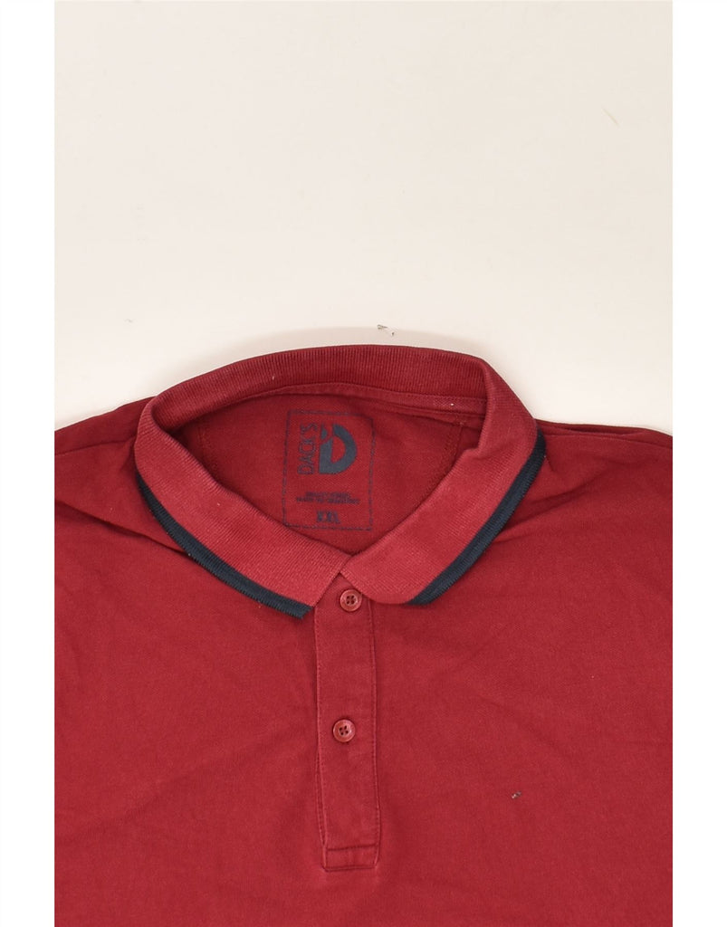 DACK'S Mens Polo Shirt 2XL Red Cotton | Vintage Dack's | Thrift | Second-Hand Dack's | Used Clothing | Messina Hembry 