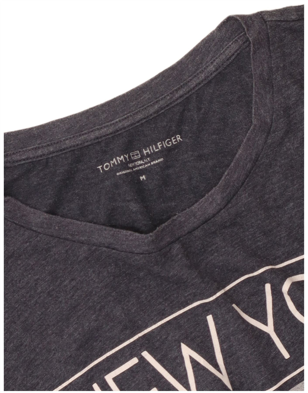 Tommy Hilfiger Mens Graphic T-Shirt Top Medium Grey