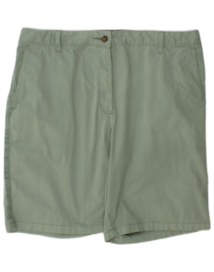 Marks & Spencer Womens Chino Shorts UK 16 Large W38 Green