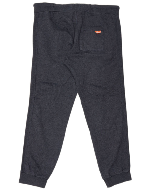 Superdry Mens Slim Fit Tracksuit Trousers Joggers XL Blue Cotton