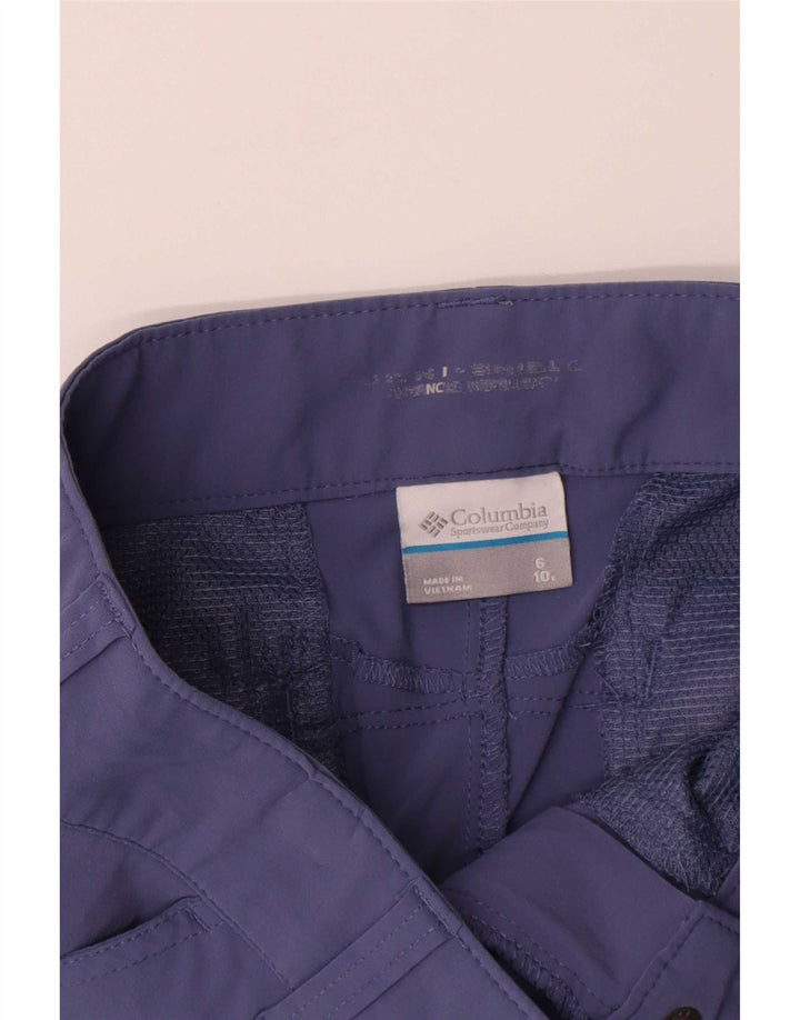 Columbia Womens Cargo Shorts US 6 Medium W30 Navy Blue Nylon