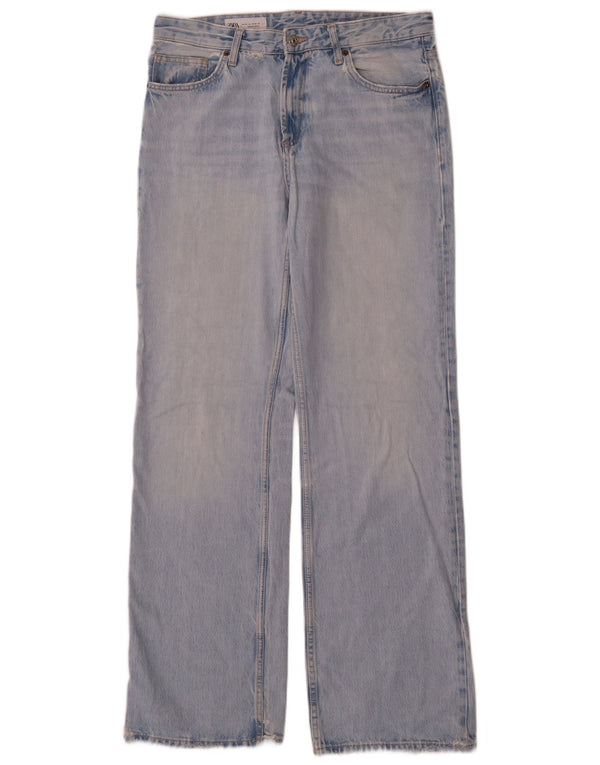 Zara Womens Straight Jeans EU 42 Large W32 L33 Blue Cotton