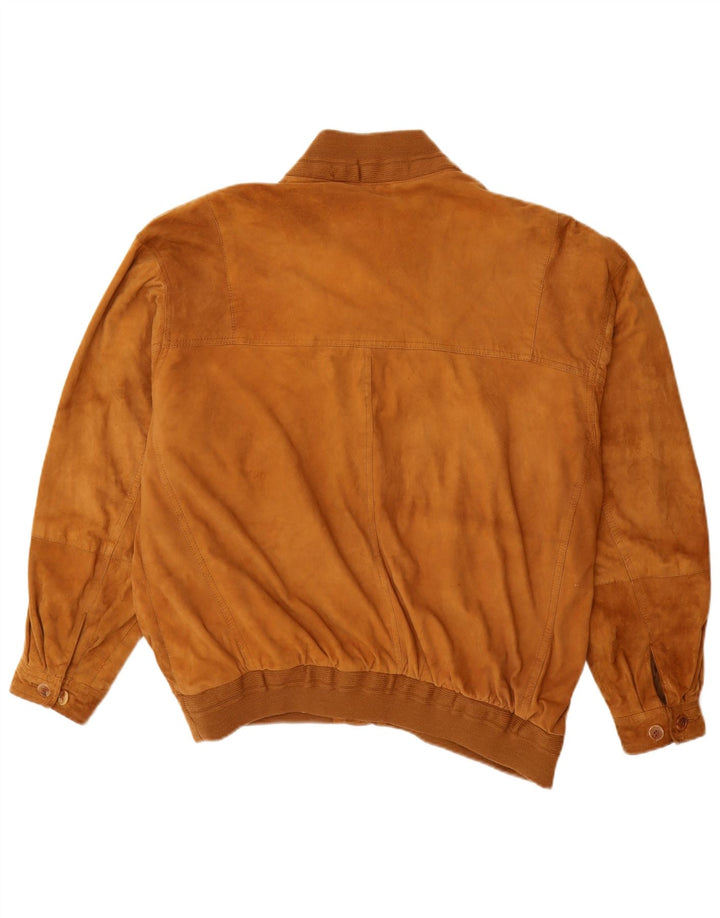 Vintage Mens Suede Jacket UK 42 XL Brown Leather