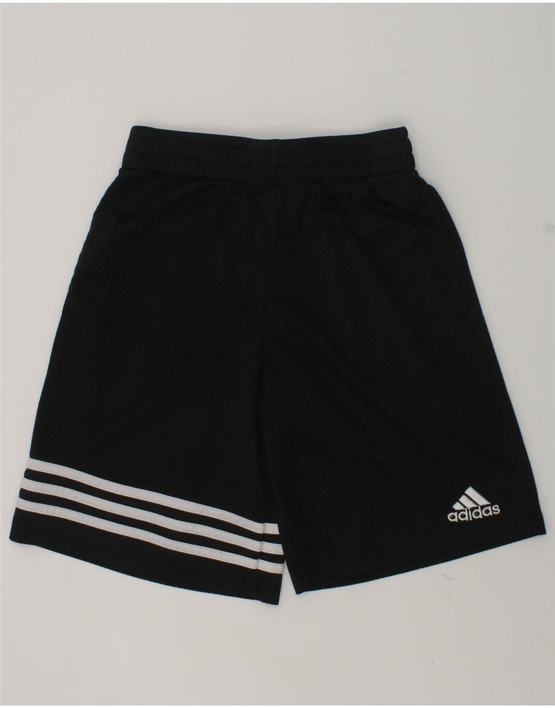 ADIDAS Boys Sport Shorts 10-11 Years Medium Black Polyester | Vintage Adidas | Thrift | Second-Hand Adidas | Used Clothing | Messina Hembry 