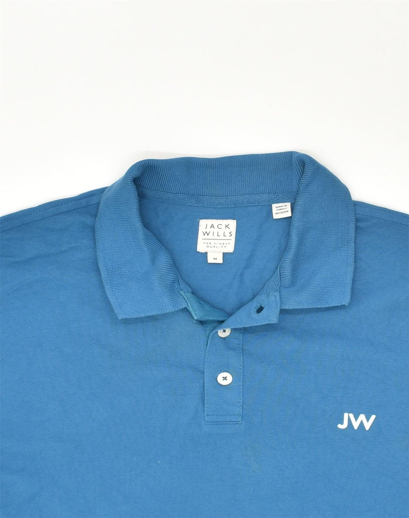 JACK WILLS Mens Polo Shirt Medium Blue Cotton | Vintage Jack Wills | Thrift | Second-Hand Jack Wills | Used Clothing | Messina Hembry 